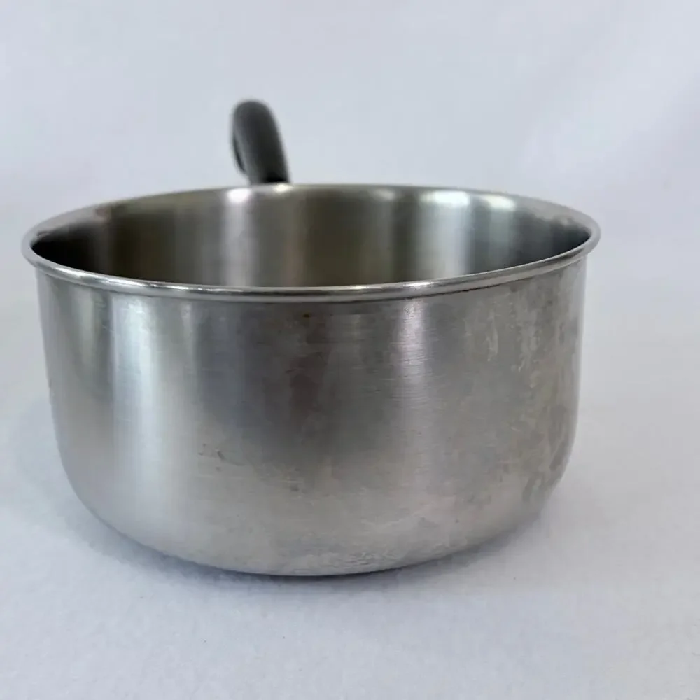 Revere Ware Set of Two Pots with Lids 1 & 2 Quart Stainless Steel Saucepans USA